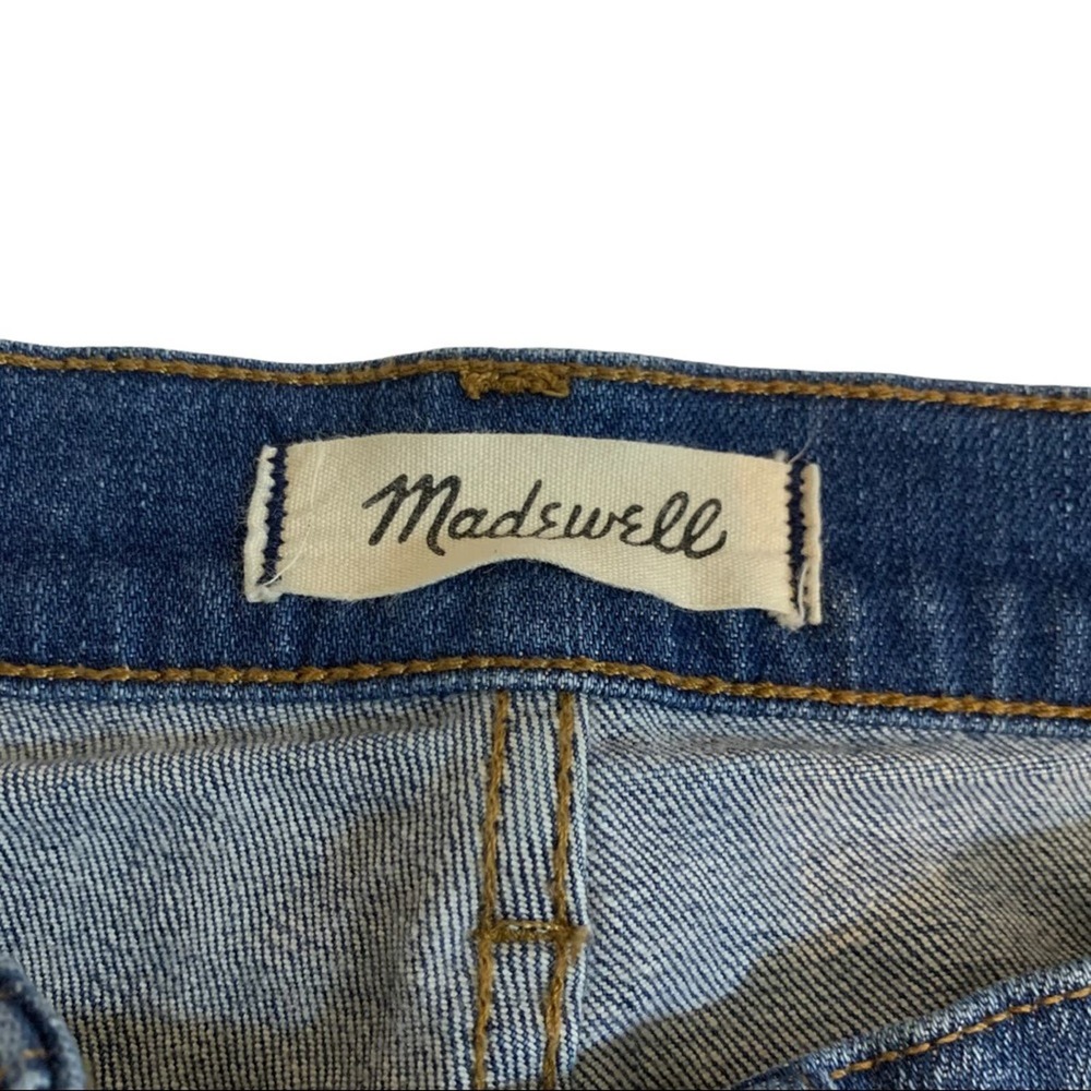 Madewell | 9" High-Rise Skinny Crop Distressed Frayed Hem Jeans Medium Wash 29 - Picture 7 of 9